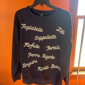 J. Crew Pasta Sweatshirt size medium